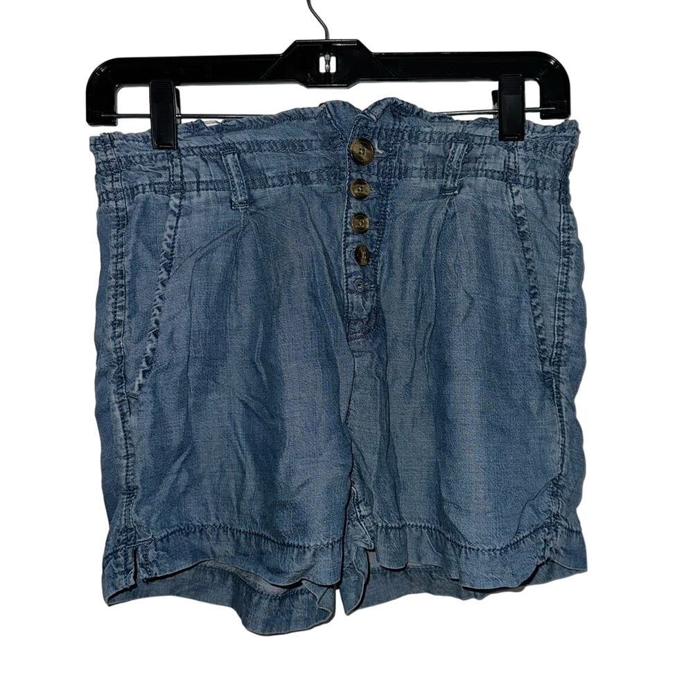 Boho Cottage Core Slouchy Denim Button Fly American Eagle Shorts Size 4